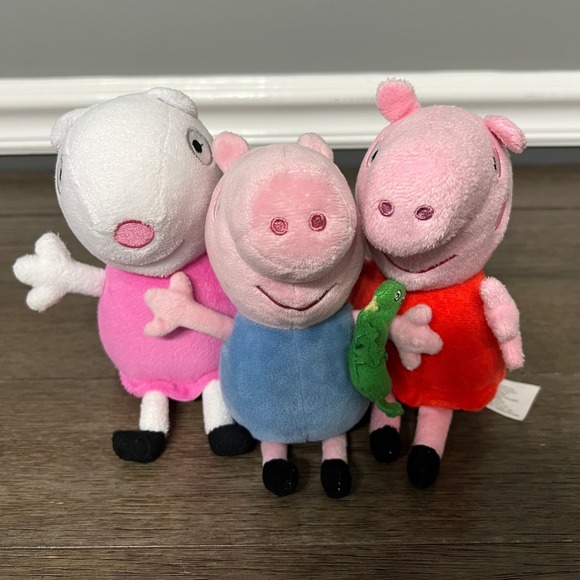Peppa Pig Plush Bundle - Peppa Pig, George, Suzy Sheep Ty Toys - Picture 1 of 6